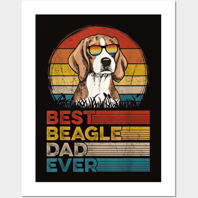 Beagle Dad Vintage Wall Art by Suchmugs